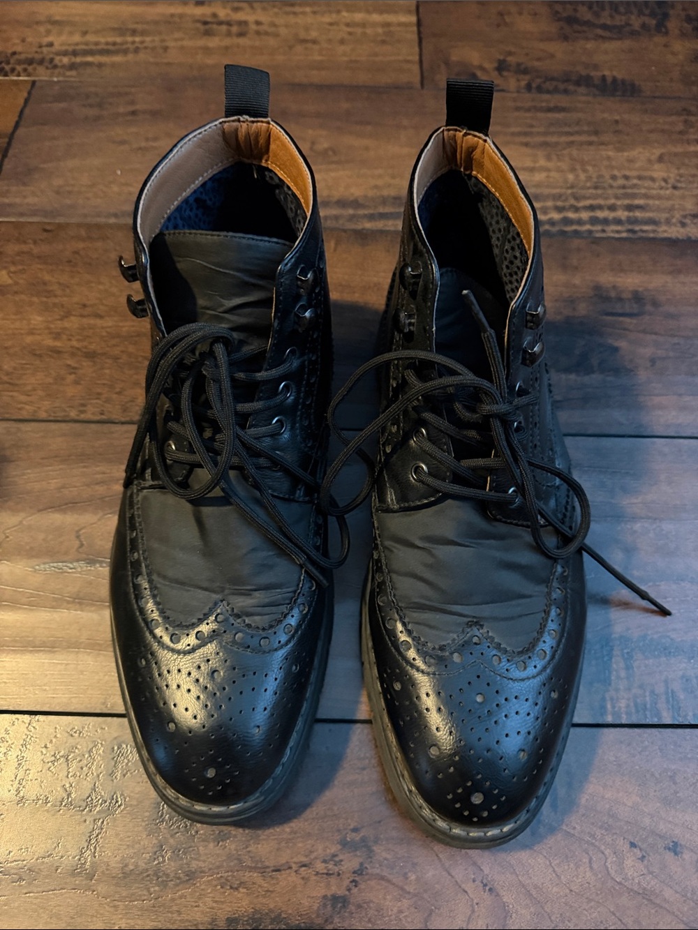 Steve Madden Black Men's Chukka Wingtip Boots